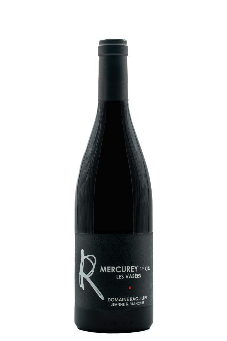 Wine bottle with black label on a white background