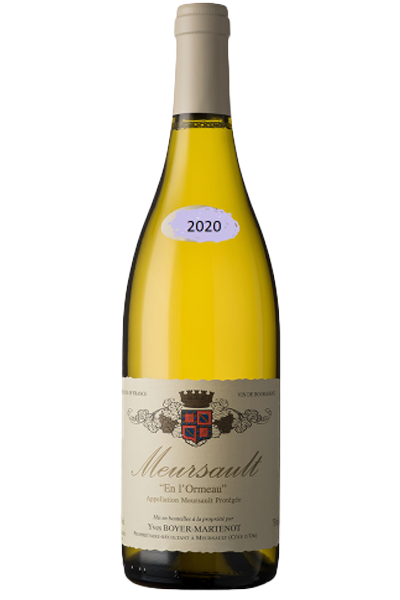 Wine bottle labeled 'Meursault' with a white background