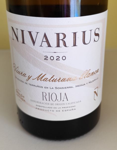 Nivarius Edicion Limitada 2020 DOC Rioja Blanco, Palacios Vinos de Finca